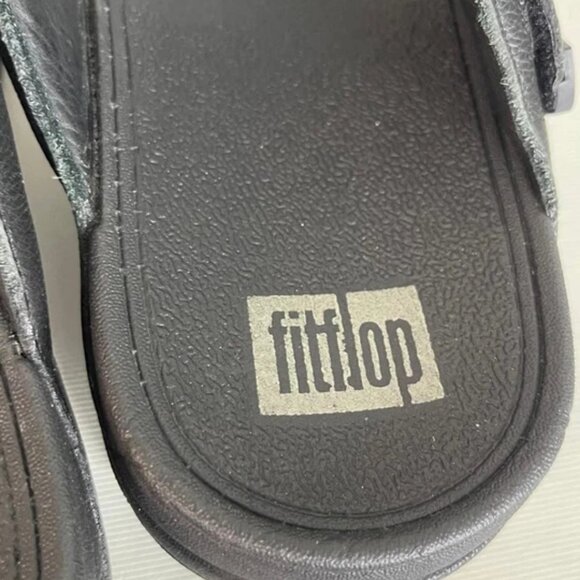 FITFLOP Gogh Moc Sandals Black Leather Adjustable Strap Slide Slip On‎ Mens 9 US main image 10